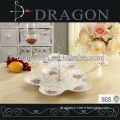 Fashion Design Tier Ceramic Plate Flower Shape for Candy and Dry Fruit